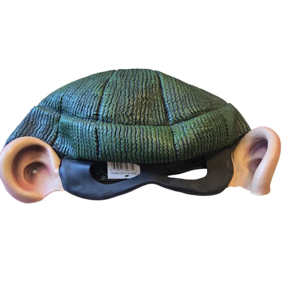 Vintage 2001 Disguise Inc Vinyl Burglar Mask Green Beanie Creepy Funny Prop
